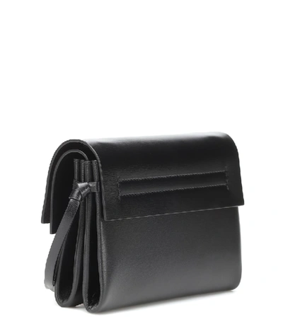 Shop Valentino Vring Leather Crossbody Bag In Black
