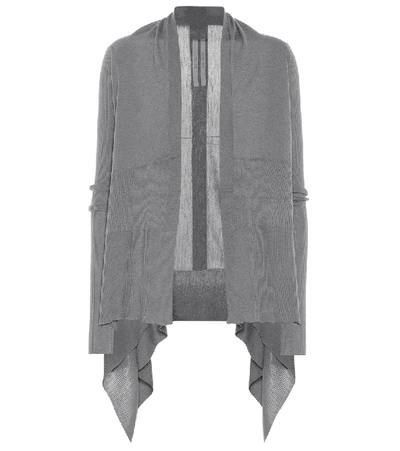 Shop Rick Owens Wool Cardigan In Grey