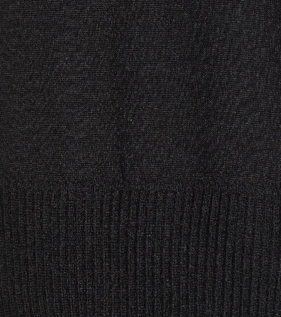 Shop Rick Owens Long Wrap Wool Cardigan In Black