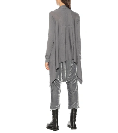 Shop Rick Owens Wool Cardigan In Grey