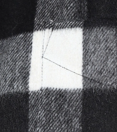 Shop N°21 Checked Wool-blend Shirt In Black
