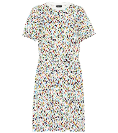 Shop Apc Sophie Printed Jersey Dress In Multicoloured