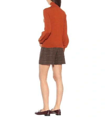 Shop Chloé Cashmere Turtleneck Sweater In Brown