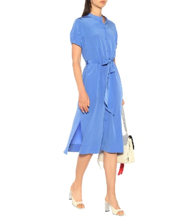 Shop Diane Von Furstenberg Addilyn Silk Crêpe De Chine Dress In Blue