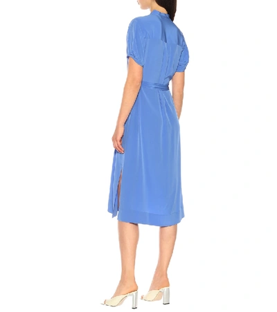 Shop Diane Von Furstenberg Addilyn Silk Crêpe De Chine Dress In Blue