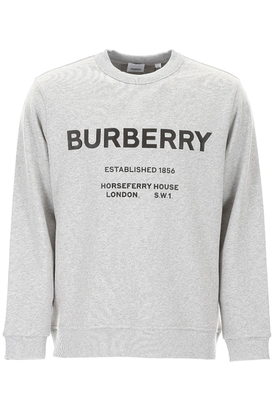 Shop Burberry Horseferry Sweatshirt In Grey