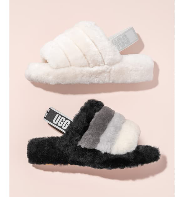 purple uggs slides