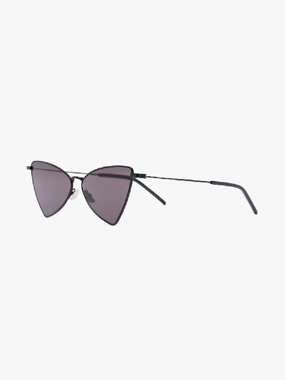 Shop Saint Laurent Black New Wave Sl 303 Jerry Sunglasses