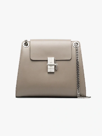 Shop Chloé Grey Annie Medium Leather Bag