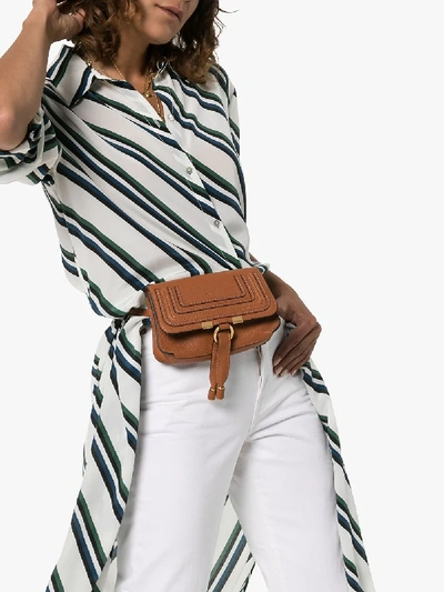 Shop Chloé Marcie Belt Bag In Brown