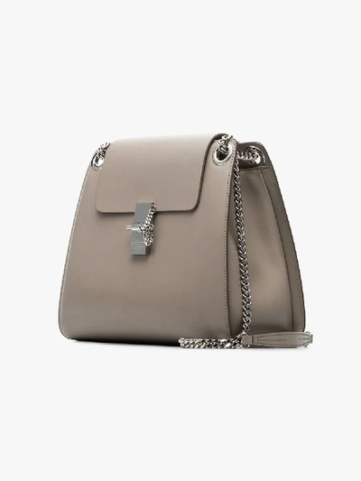 Shop Chloé Grey Annie Medium Leather Bag