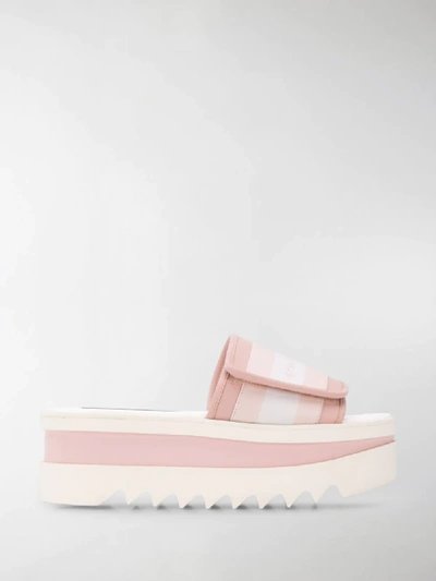 Shop Stella Mccartney Sneak-elyse Slides In Pink