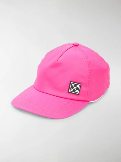 Shop Off-white Arrows Logo Patch Cap In Pink