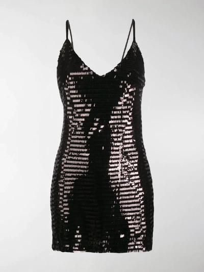 Shop Chiara Ferragni Pailettes Mini Dress In Black