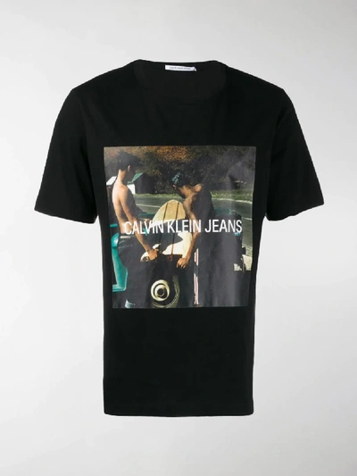 Shop Calvin Klein Jeans Est.1978 Photo Print T-shirt In Black