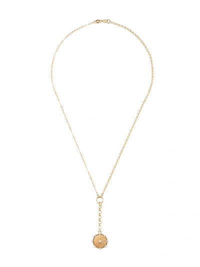 JACQUIE AICHE 14KT YELLOW GOLD STAR MEDALLION NECKLACE - 金色