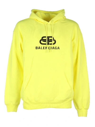 Shop Balenciaga Back Pulled Hoodie In Lime