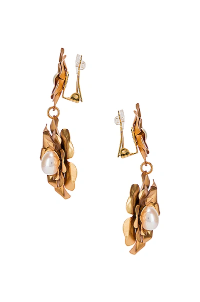 Shop Mercedes Salazar Flower Earrings In Gold