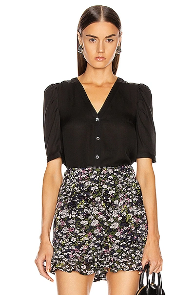 Shop Veronica Beard Garland Blouse In Black