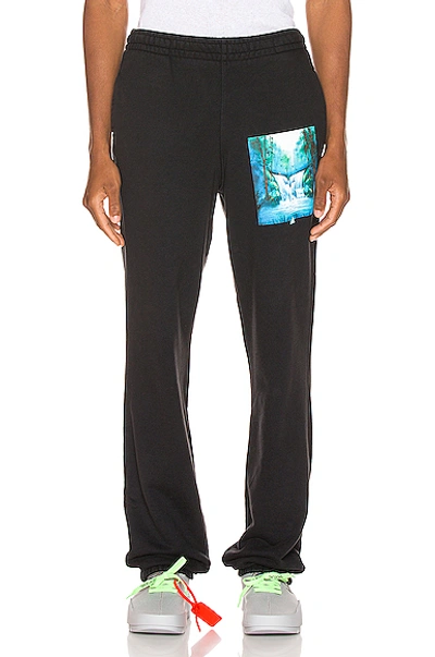 Shop Off-white Waterfall Sweatpant In Black Multi