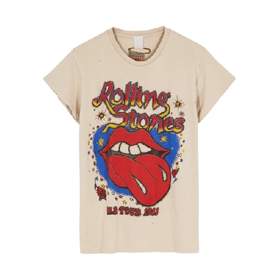 Shop Madeworn Rolling Stones Printed Cotton T-shirt In Multicoloured