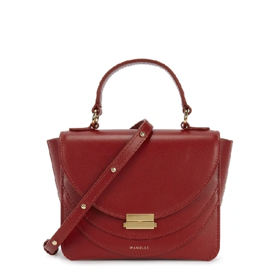 Shop Wandler Luna Mini Red Leather Cross-body Bag