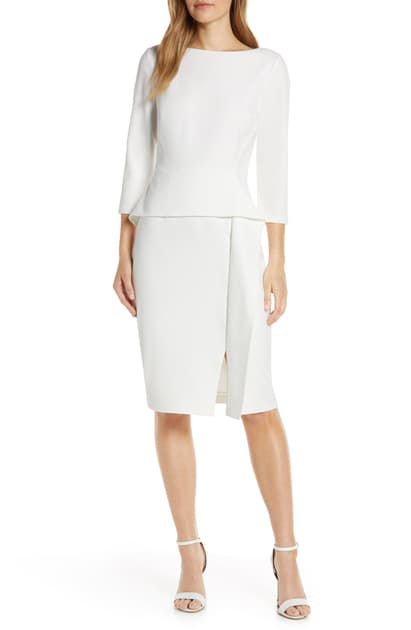 angled ruffle sheath dress vince camuto