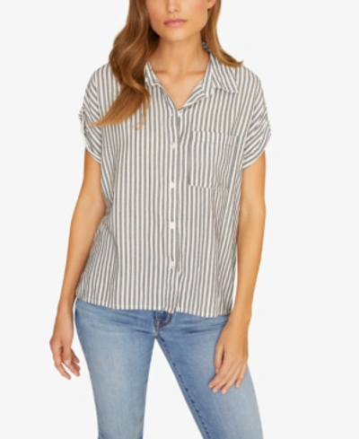Shop Sanctuary Mod Striped Shirt In Timeless Stripe Ivory