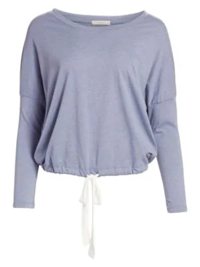 Shop Eberjey Heather Slouchy Tee In Oxford Blue