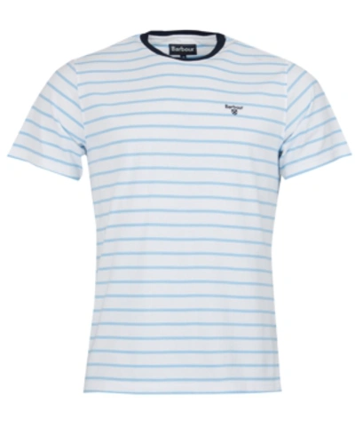 Shop Barbour Men's Portree Yarn-dyed Stripe T-shirt In Ocean Blue