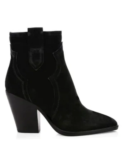 Shop Ash Esquire Suede Ankle Boots In Black