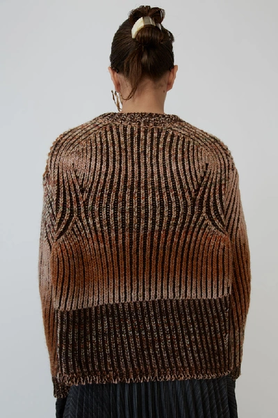 Shop Acne Studios Gradient Sweater Brown/multi