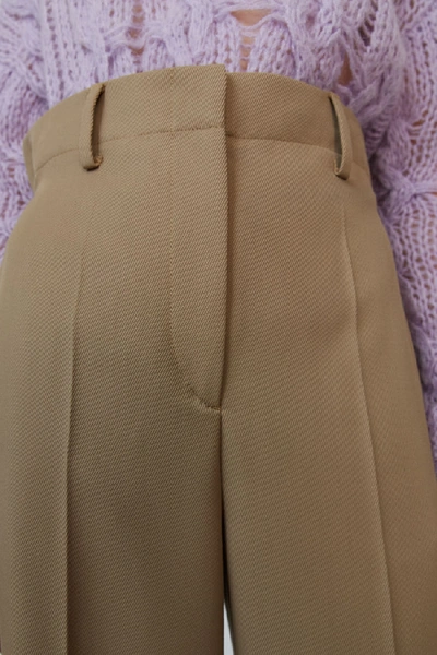 Shop Acne Studios Paperbag-waist Trousers Sand Beige