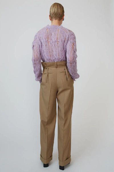 Shop Acne Studios Paperbag-waist Trousers Sand Beige