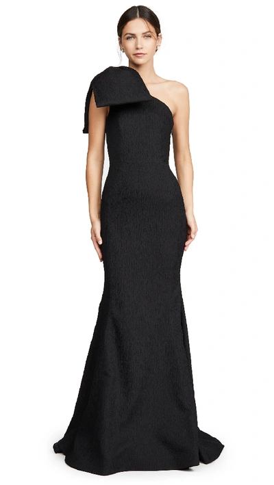 Shop Rebecca Vallance Francesca Gown In Black