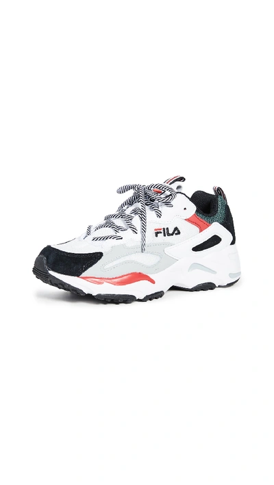 Shop Fila Ray Tracer Sneakers In White/sycamore/black