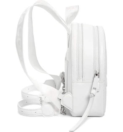 Shop Marc Jacobs Pack Shot Leather Backpack - White In Moon White