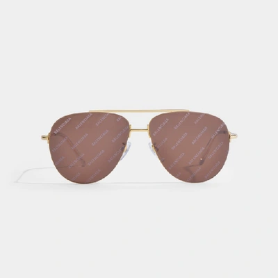 Shop Balenciaga Invisible Aviator Sunglasses