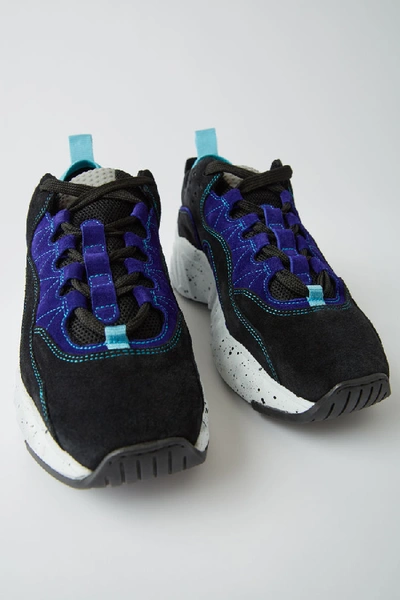 Shop Acne Studios Manhattan Contrast Black/purple In Manhattan Contrast Sneakers