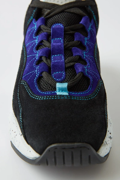 Shop Acne Studios Manhattan Contrast Black/purple In Manhattan Contrast Sneakers