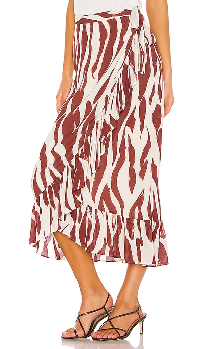 Shop Anine Bing Lucky Wrap Skirt In Zebra