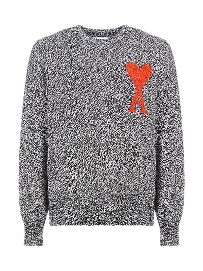 Shop Ami Alexandre Mattiussi Sweater In Noir Blanc
