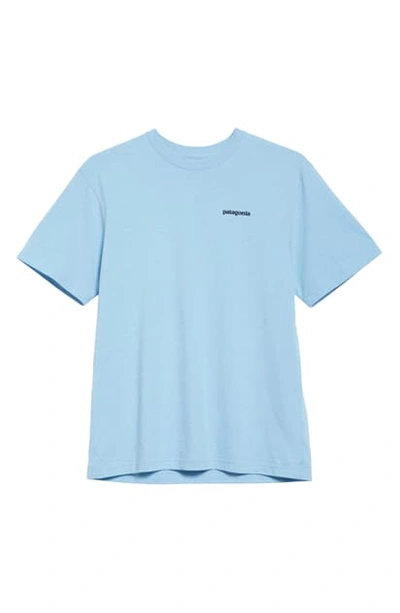 Shop Patagonia P-6 Responsibili-tee Logo Graphic T-shirt In Break Up Blue