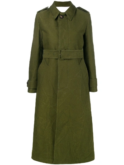 Shop Ami Alexandre Mattiussi Women's Trench Coat In Green