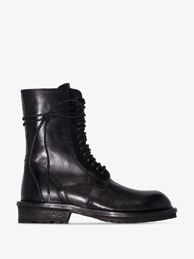 Shop Ann Demeulemeester Stiefel Im Military-look In Schwarz