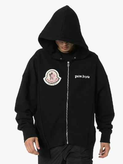 Moncler Genius Moncler 8 Palm Angels Cotton-jersey Hoody In Black | ModeSens