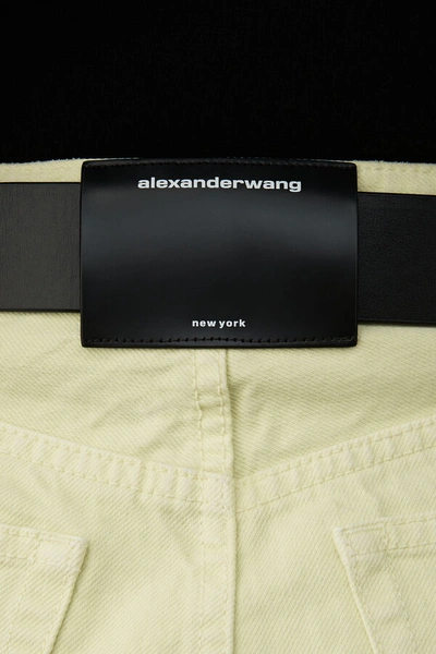 Shop Alexander Wang Bite Denim Shorts In Highlighter