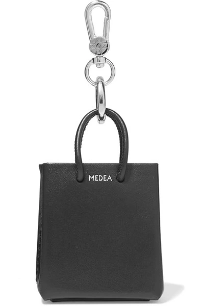 Shop Medea Prima Mini Leather Tote In Black