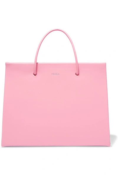 Shop Medea Prima Hanna Small Leather Tote In Pink