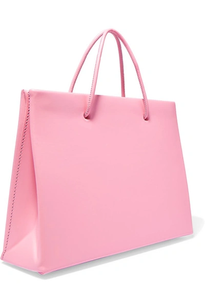 Shop Medea Prima Hanna Small Leather Tote In Pink